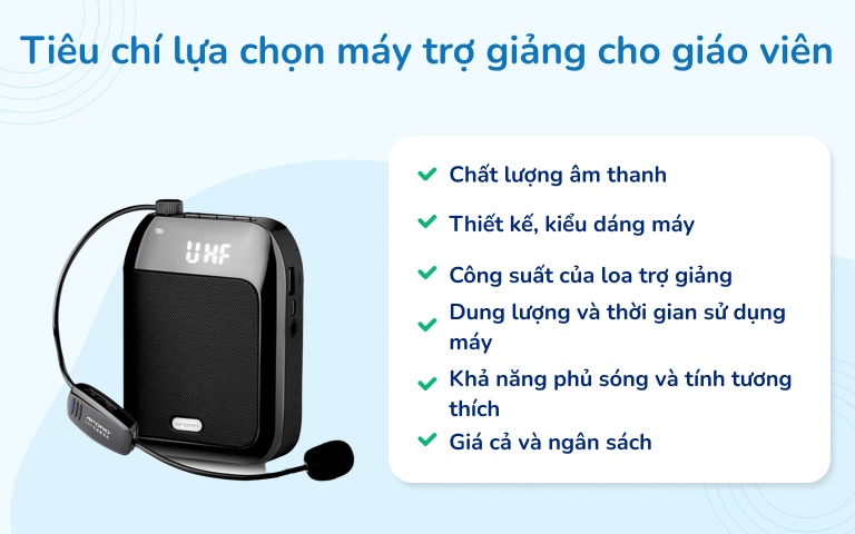 tiêu chí chọn máy trợ giảng cho giáo viên