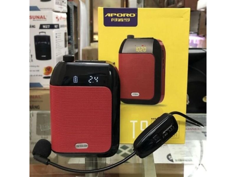 Máy trợ giảng không dây Aporo T9 UHF 2.4 Ghz với nhiều tiện ích