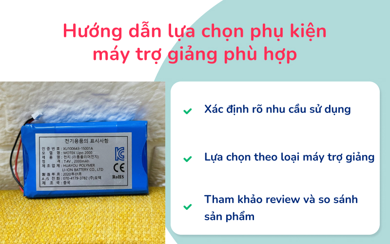 cách chọn phụ kiện máy trợ giảng phù hợp